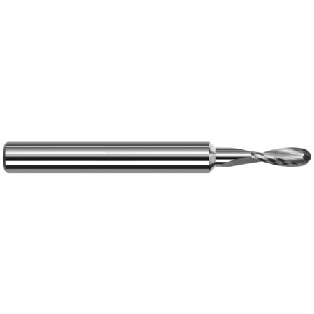 Harvey Tool End Mill for Plastics - 2 Flute - Ball, 0.0312" (1/32) 964531